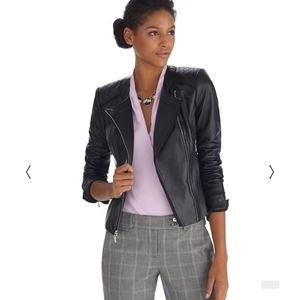 WHBM | Black Leather Moto Jacket